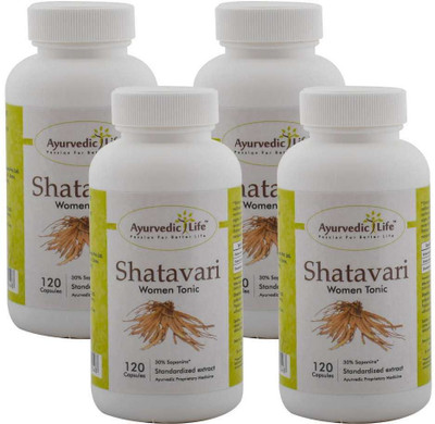 Ayurvedic Life Shatavari 120 capsules - Pack of 4(350 mg)