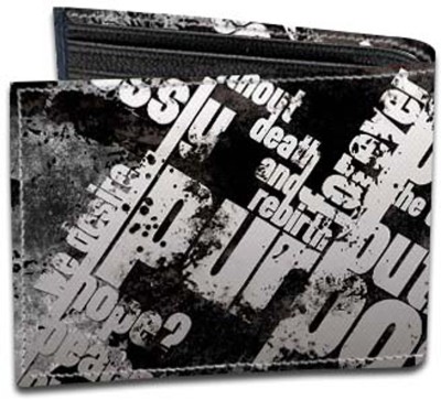 Fashionduet Boys Casual Black, White Artificial Leather Wallet(7 Card Slots)