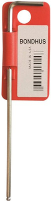 BONDHUS 27052 2.0mm BriteGuard Plated Ball End L-wrench (Pack of 5) Single Sided L Type Wrench(Pack of 5)