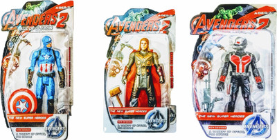 

Hytech Combo Of 3 Avengers Action Figure Toy For Kids(Multicolor)