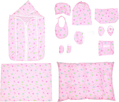 

VParents Just born Baby Care Gift set for new Born (Pack of 11)(Pink)