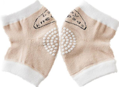 

ae Baby KneePads for Crawling | Elbow Safety Cushion KneePad | Anti-Slip Protector | LegWarmer |unisex Kids socks Stretchable Elastic | softCotton Breathable Baby Toddlers Beige Baby Knee Pads(Attractive)