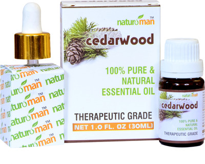 

Naturoman Cedar Wood Pure and Natural Essential Oil for Soothe Dry Scalp, Cough Relief & Therapeutic Grade(30 ml)
