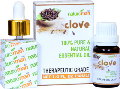 

Naturoman Clove Bud Pure and Natural Essential Oil for Toothache Relief, High Antioxidant Content, Digestive Aid & Therapeutic Grade(30 ml)