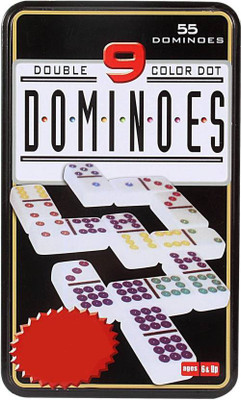 MyGift 55 Pieces 9 Colours Dominoes Set Board Game