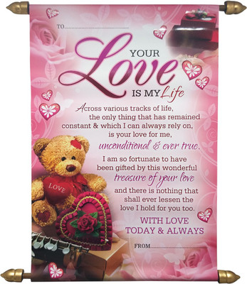 

Natali Traders Love scroll Greeting Card(Multicolor, Pack of 1)