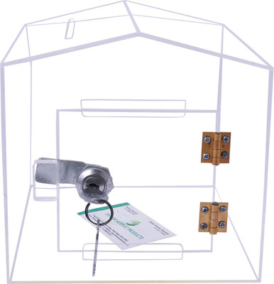 

Rasper Transparent Acrylic Donation Box Drop Box Daan Patra Ballot Box (Standard Size 8x8x8 Inches) Premium Quality With Lock Facility Coin Bank(White)
