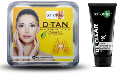 

Skinatura DTAN Sun Protection Facial Kit (310 g) & Oil Control 100X Power DTOX Face Wash (100 g)(Set of 2)