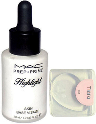 

tiara Silicon Puff ,Mac Prep+Prime Highlight Skin base Visage(Set of 2)