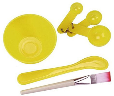 

INAAYA Mixing Bowls and Spoon Set For Facial, Face Mask Bowl Brush Spoon Stick Tools For Parlour Use, Yellow, Pack Of 1(Set of 6)