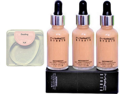 

DAZZLING Silicon Puff, Mac Studio Waterweight Foundation Set Of 3(Set of 4)