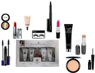 

Styling Eyelashes, Shahnaz Husain Daimond Plus Kit, Lakme Absolute Blue Perfect Makeup Primer, Enrich Matte Finish Lipstick Mac Stick Concealer, Compact, Candy Yum Yum Lipstick, HautE and Naughty Waterproof Lash Double Effect Mascara Pro LongWear Conceale