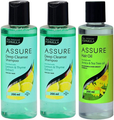 

Assure Deep Cleanse (Oily) Shampoo + Hair Oil combo(Set of 1)
