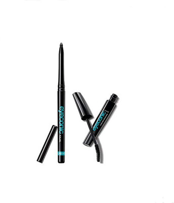 Lakme Eyeconic Kajal, Black, 0.35g and Eyeconic Curling Mascara, Black, 9ml (Combo)(Set of 2)