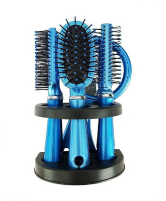 

Bueno Hair Brush Set For Salons, Hair Comb Combo With Stand And Mirror, Pack Of 1(Set of 6)