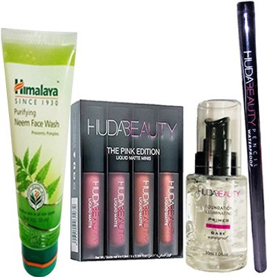 

Himalaya Purifying Neem Face Wash (50 ml), Waterproof Eyeliner Pencil Stay For 36 Hrs, Primer (30 ml), 4 Mini Lipstick(Set of 4)