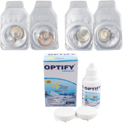 

Optify Combo Pack Monthly Color Contact Lens with Kit (OP-759-Brown-Dark Grey-2) Monthly Contact Lens(1, Brown-Dark Grey, Pack of 2)