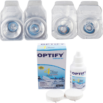 

Optify Combo Pack Monthly Color Contact Lens with Kit (OP-719-Blue-Dark Blue -2) Monthly Contact Lens(1, Blue-Dark Blue, Pack of 2)