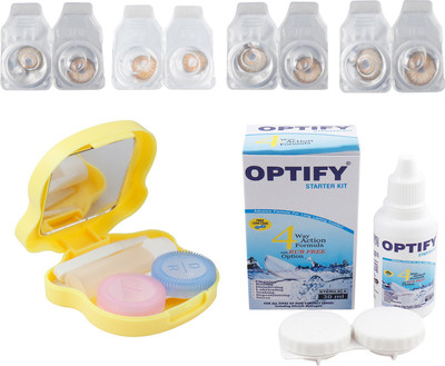 

Optify Combo Pack Monthly Color Contact Lens with Kit (OP-555-Pure Hazel-Honey-Hazel-Brown-4) Monthly Contact Lens(1, Pure Hazel-Honey-Hazel-Brown, Pack of 4)