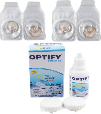 

Optify Combo Pack Monthly Color Contact Lens with Kit (OP-169-Hazel-Hazel-2) Monthly Contact Lens(1, Hazel-Hazel, Pack of 2)