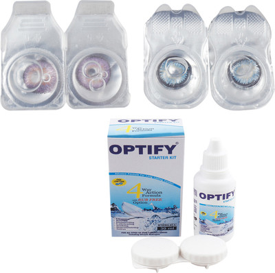 

Optify Combo Pack Monthly Color Contact Lens with Kit (OP-747-Voilet-Sea Blue-2) Monthly Contact Lens(1, Voilet-Sea Blue, Pack of 2)