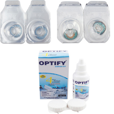 

Optify Combo Pack Monthly Color Contact Lens (OP-388-Blue-Tarquise-2) Monthly Contact Lens(1, Blue-Tarquise, Pack of 2)