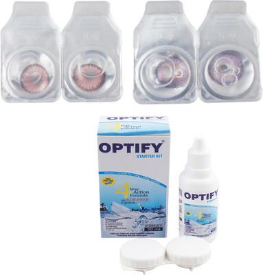 

Optify Combo Pack Monthly Color Contact Lens (OP-470-Pink-Voilet-2) Monthly Contact Lens(1, Pink-Voilet, Pack of 2)