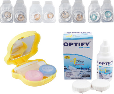 

Optify Combo Pack Monthly Color Contact Lens with Kit (OP-543-Pure Hazel-Honey-Hazel-Aqua-4) Monthly Contact Lens(1, Pure Hazel-Honey-Hazel-Aqua, Pack of 4)