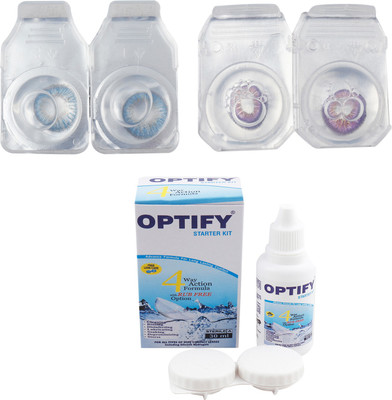 

Optify Combo Pack Monthly Color Contact Lens (OP-392-Blue-Voilet-2) Monthly Contact Lens(1, Blue-Voilet, Pack of 2)