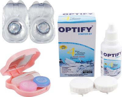 

Optify Combo Pack Monthly Color Contact Lens with Kit (OP-619-Sky Blue-1) Monthly Contact Lens(1, Sky Blue, Pack of 1)