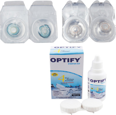 

Optify Combo Pack Monthly Color Contact Lens with Kit (OP-816-Aqua-Grey -2) Monthly Contact Lens(1, Aqua-Grey, Pack of 2)
