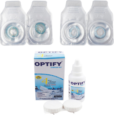 

Optify Combo Pack Monthly Color Contact Lens (OP-456-Blue-Sky Blue -2) Monthly Contact Lens(1, Blue-Sky Blue, Pack of 2)