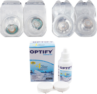 

Optify Combo Pack Monthly Color Contact Lens (OP-428-Tarquise-Grey -2) Monthly Contact Lens(1, Tarquise-Grey, Pack of 2)