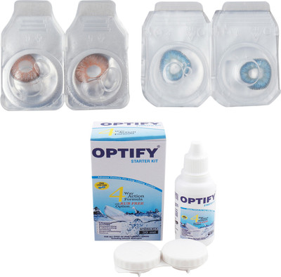 

Optify Combo Pack Monthly Color Contact Lens (OP-445-Hazel-Sky Blue -2) Monthly Contact Lens(1, Hazel-Sky Blue, Pack of 2)