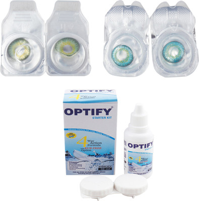 

Optify Combo Pack Monthly Color Contact Lens (OP-377-Dark Green-Tarquise-2) Monthly Contact Lens(1, Dark Green-Tarquise, Pack of 2)