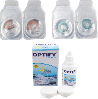 

Optify Combo Pack Monthly Color Contact Lens (OP-429-Hazel-Aqua-2) Monthly Contact Lens(1, Hazel-Aqua, Pack of 2)