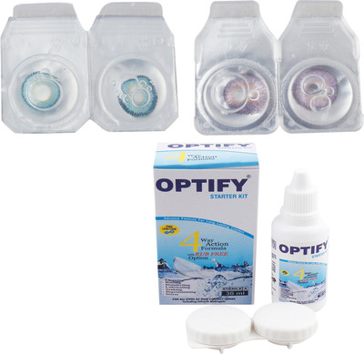 

Optify Combo Pack Monthly Color Contact Lens with Kit (OP-815-Aqua-Voilet-2) Monthly Contact Lens(1, Aqua-Voilet, Pack of 2)