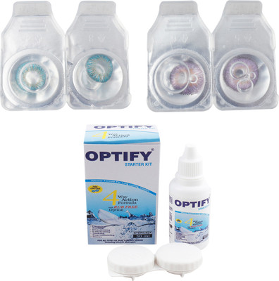

Optify Combo Pack Monthly Color Contact Lens (OP-453-Blue-Voilet-2) Monthly Contact Lens(1, Blue-Voilet, Pack of 2)