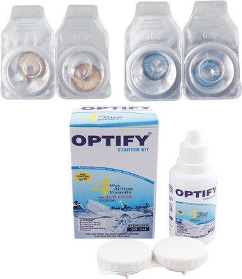 

Optify Combo Pack Monthly Color Contact Lens with Kit (OP-166-Hazel-Blue-2) Monthly Contact Lens(1, Hazel-Blue, Pack of 2)