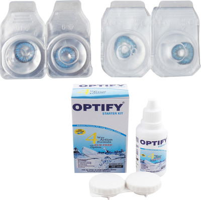 

Optify Combo Pack Monthly Color Contact Lens with Kit (OP-725-Blue-Sky Blue -2) Monthly Contact Lens(1, Blue-Sky Blue, Pack of 2)