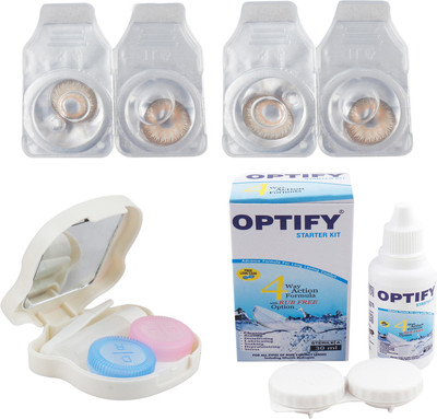 

Optify Combo Pack Monthly Color Contact Lens (OP-493-Hazel-Hazel-2) Monthly Contact Lens(1, Hazel-Hazel, Pack of 2)