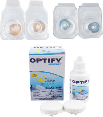 

Optify Combo Pack Monthly Color Contact Lens (OP-147-Honey-Blue-2) Monthly Contact Lens(1, Honey-Blue, Pack of 2)