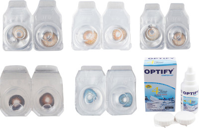 

Optify Combo Pack Monthly Color Contact Lens with Kit (OP-117-Hazel-Honey-Gold-Brown-Aqua-5) Monthly Contact Lens(1, Hazel-Honey-Gold-Brown-Aqua, Pack of 5)