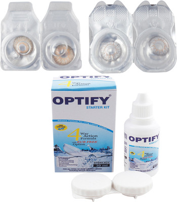 

Optify Combo Pack Monthly Color Contact Lens with Kit (OP-180-Hazel-Grey-2) Monthly Contact Lens(1, Hazel-Grey, Pack of 2)