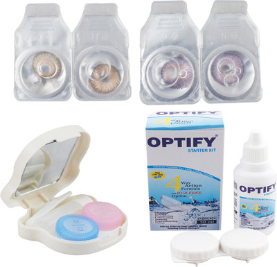 

Optify Combo Pack Monthly Color Contact Lens (OP-492-Hazel-Voilet-2) Monthly Contact Lens(1, Hazel-Voilet, Pack of 2)
