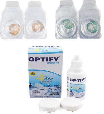 

Optify Combo Pack Monthly Color Contact Lens with Kit (OP-122-Honey-Tarquise-2) Monthly Contact Lens(1, Honey-Tarquise, Pack of 2)