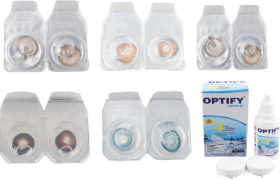 

Optify Combo Pack Monthly Color Contact Lens with Kit (OP-116-Hazel-Honey-Gold-Brown-Seablue-5) Monthly Contact Lens(1, Hazel-Honey-Gold-Brown-Seablue, Pack of 5)