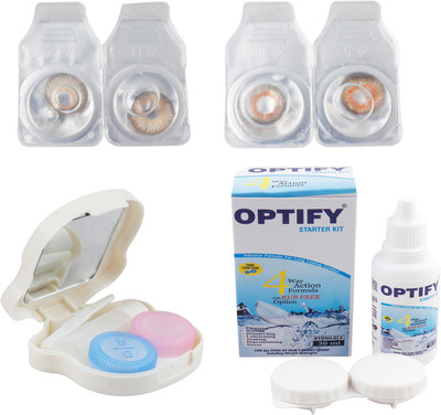 

Optify Combo Pack Monthly Color Contact Lens (OP-479-Hazel-Honey-2) Monthly Contact Lens(1, Hazel-Honey, Pack of 2)