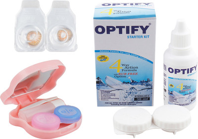 

Optify Combo Pack Monthly Color Contact Lens with Kit (OP-593-Honey-1) Monthly Contact Lens(1, Honey, Pack of 1)