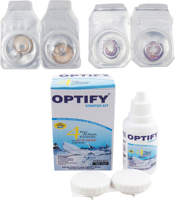 

Optify Combo Pack Monthly Color Contact Lens with Kit (OP-164-Hazel-Voilet-2) Monthly Contact Lens(1, Hazel-Voilet, Pack of 2)